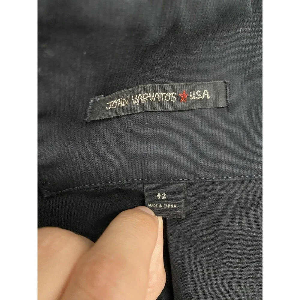 John Varvatos Blazer Sport Coat Men's Size 42 USA Cotton Micro Stripe Two Button